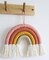 Rainbow Wall Hanging, Macrame Woven Rainbow Wall Decor, Baby Room Decor, Nursery Gift (Sunrise, 7x7x0.78in)